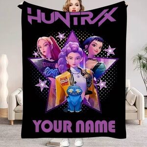 K-pop demon hunter personalized w:name blanket fleece u pick style